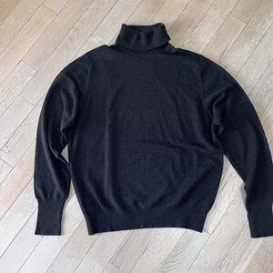 Hawick Cashmere of Scotland 100% Pure Cashmere Sweater Turtleneck Black Size L